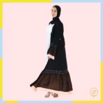 Black Lace Cardigan Abaya Dress – Stylish and Modest